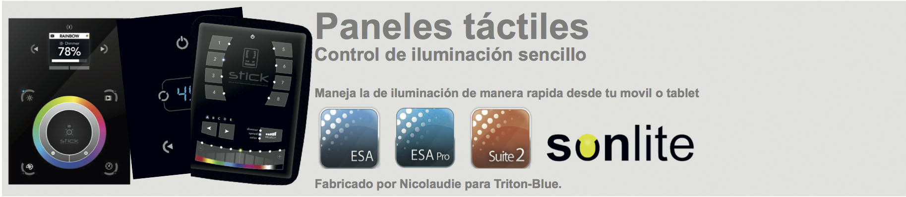 panel tactil nicolaudie sunlite para iluminacion dmx